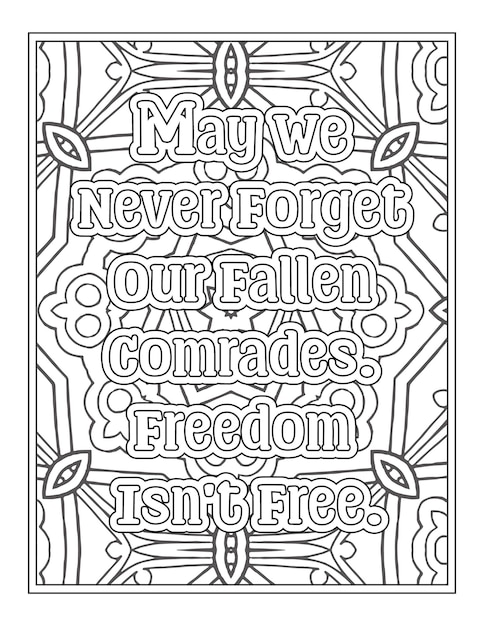 Patriotic quotes coloring pages for kdp coloring pages