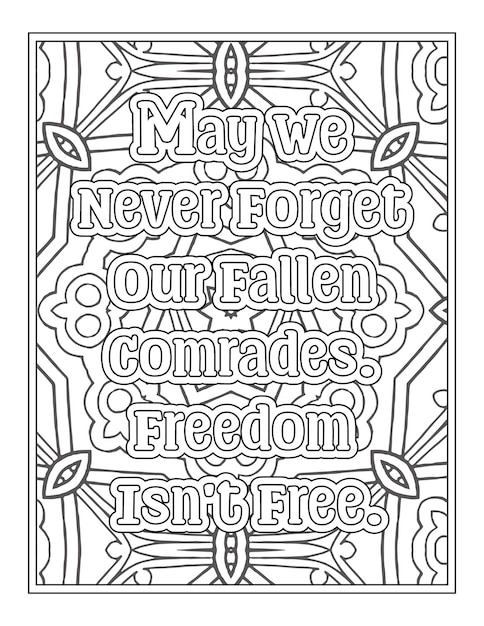 Patriotic Quotes Coloring Pages for Kdp Coloring Pages