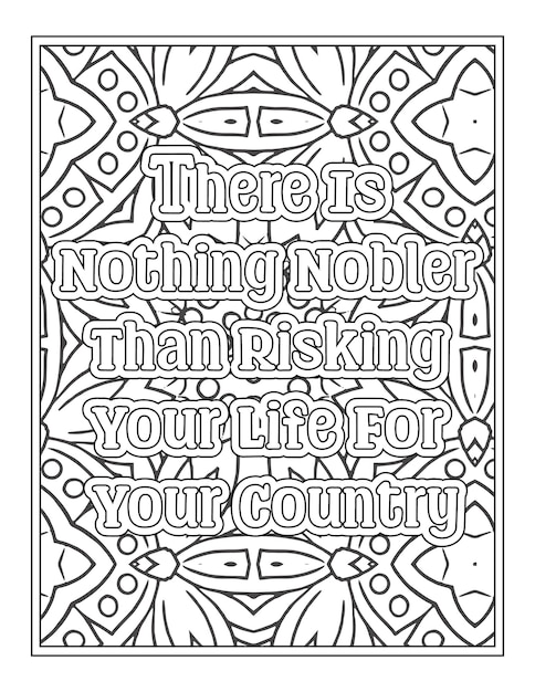 Patriotic Quotes Coloring Pages for Kdp Coloring Pages