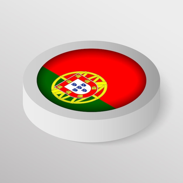 Vector patriotic shield with flag of portugal an element of impact for the use you want to make of it