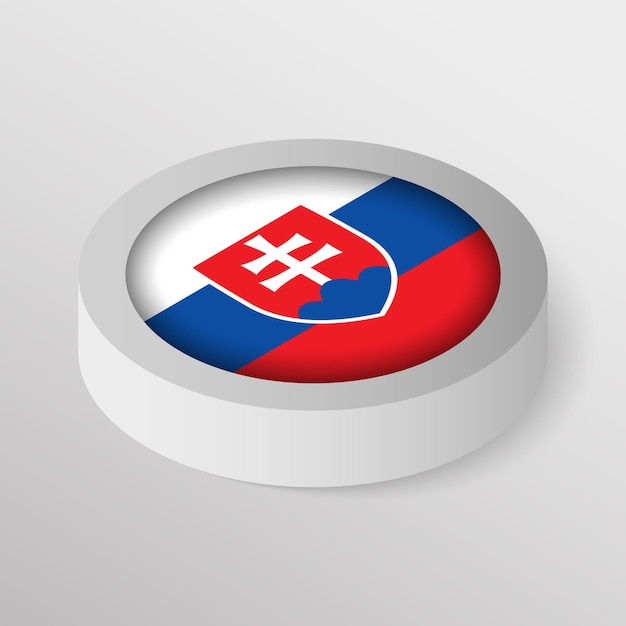 Vector patriotic shield with flag of slovakia an element of impact for the use you want to make of it