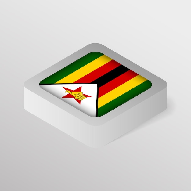 Vector patriotic shield with flag of zimbabwe an element of impact for the use you want to make of it