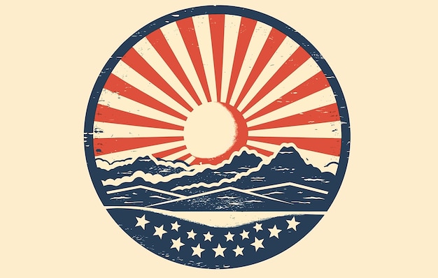 ベクトル 愛国的なシンボル フラット イラスト 愛国的なシンボル ベクトル アメリカのスターのロゴ 抽象的なアメリカの国旗のアイコン