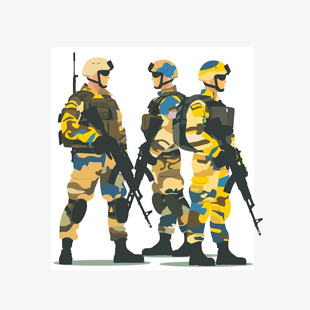 Patriotic_ukrainian_soldiers_bold_vector