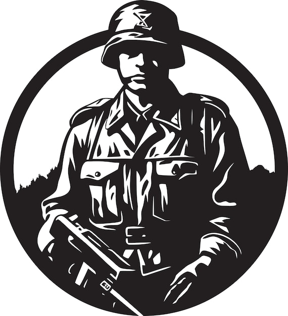 Patriots Strength Illuminated Vector Logo Design Courageous Warrior Illuminated Iconic Emblem Desig