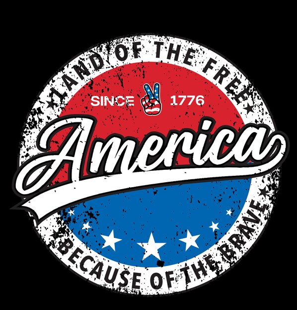 Patriottische Tribute Amerika Onafhankelijkheidsdag en Memorial Day TShirt Print Design