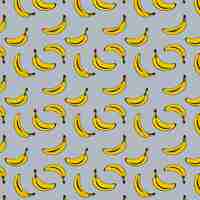 Vector patron bananas amarillas fondo gris