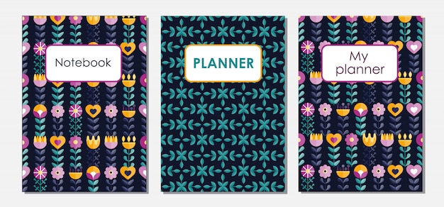 Patronen van covers voor een notebook