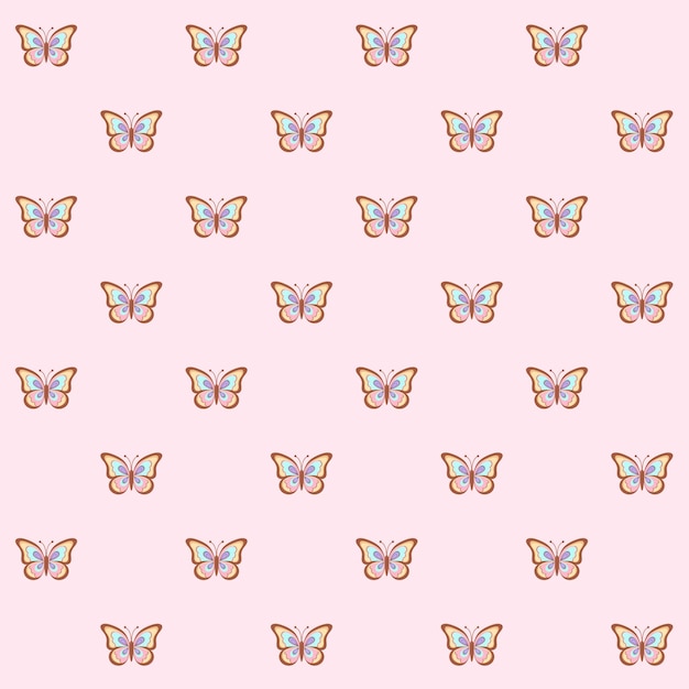 Patroon achtergrond vlinder kleurrijke vector