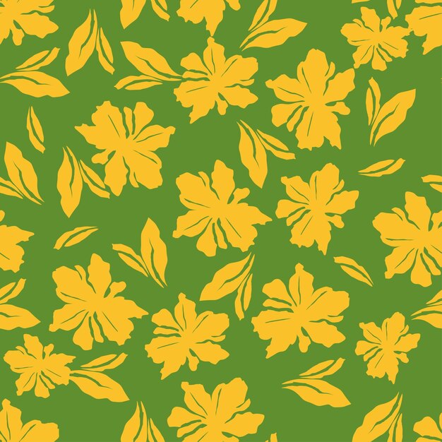 patroon bloem bloem abstracte naadloze vector achtergrond afdruk ontwerp vintage blad repea