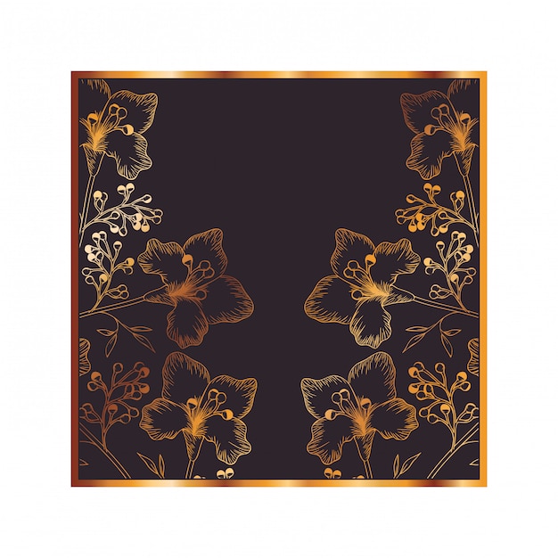 Patroon bloemen en bladeren geïsoleerde pictogram