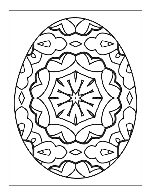 Patroon Easter Egg vector kleurplaat