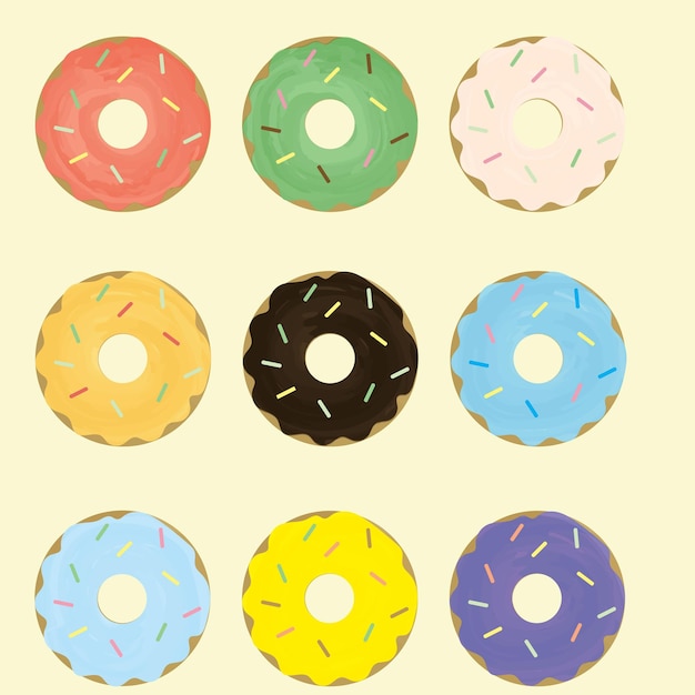 Patroon met donuts