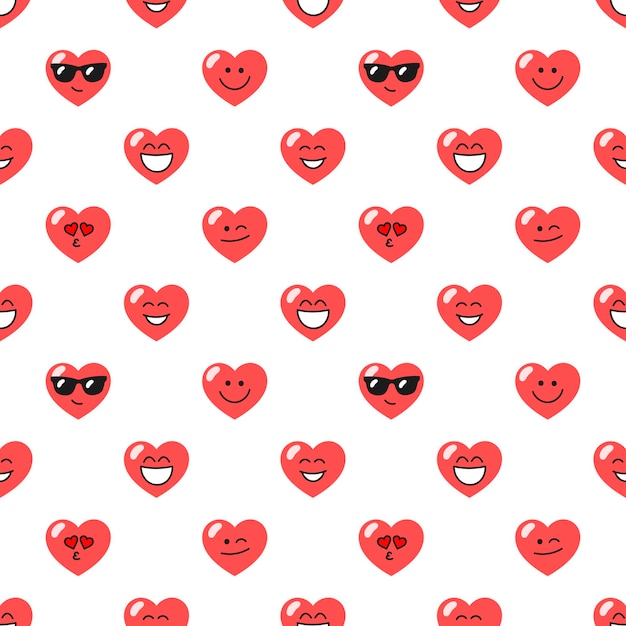 Vector patroon met rode harten