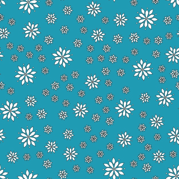 Vector patroon met witte bloemen