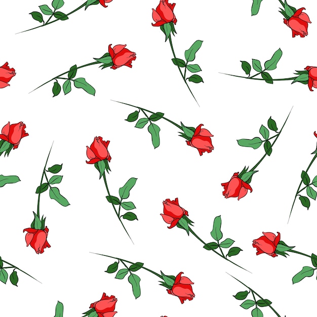 Patroon naadloze rood roze bloemen achtergrond afdrukken voor textiel mooi voor het ornament van het stoffenontwerp