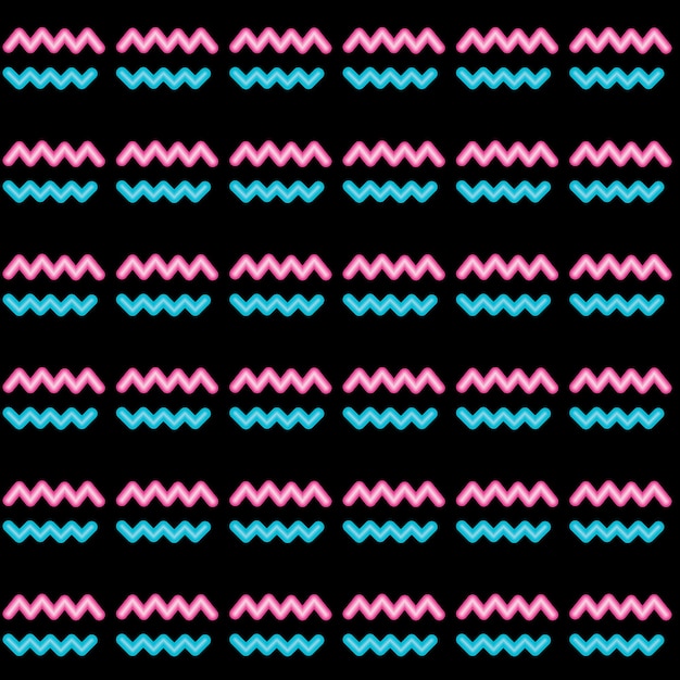 patroon neon zigzag