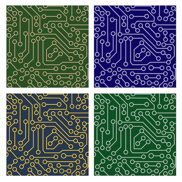 Vector patroon van elektronisch circuit