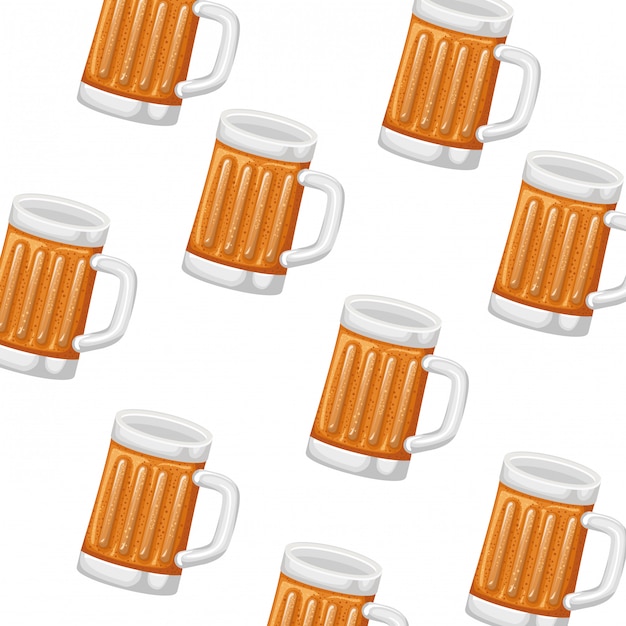Patroon van glas met bier pictogram