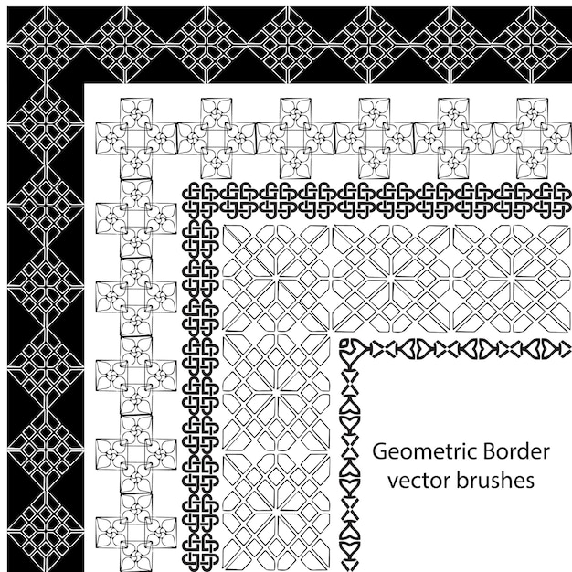 Patroongrens Keltische en geometrische vectorpenseel