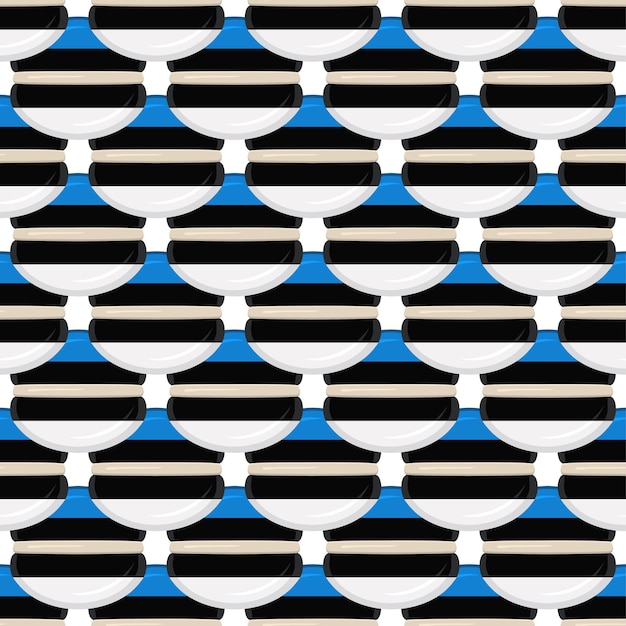 Patroonkoekje met vlag van het land Estland in een lekker koekje