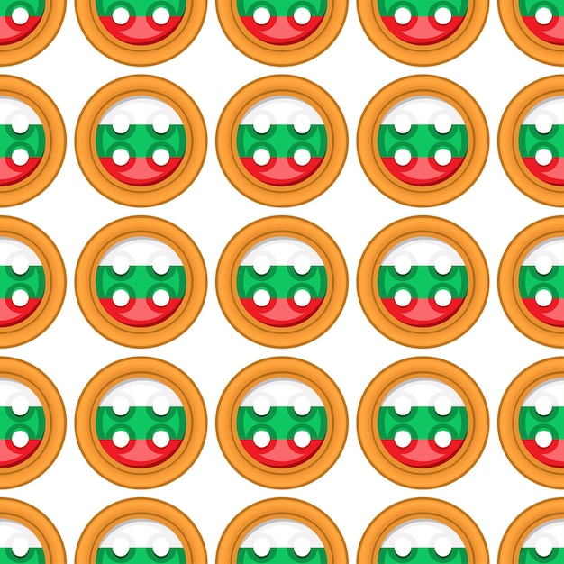 Patroonkoekje met vlaggenland Bulgarije in lekker koekje