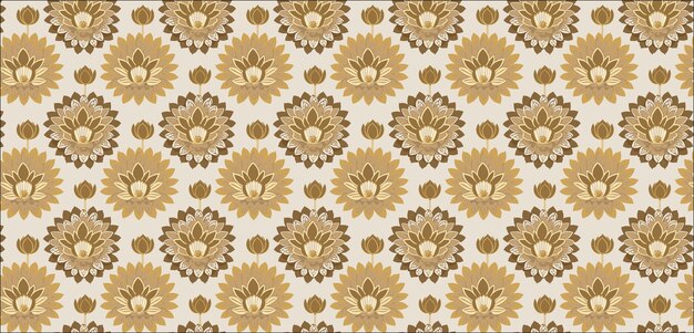 Vector patroonvector naadloos patroon met bloemen abstract naadloos luxe donkerblauw en goud geometrisch