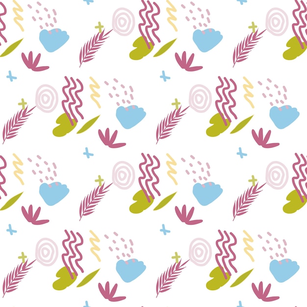 pattern of abstract geometric shapes spring colors