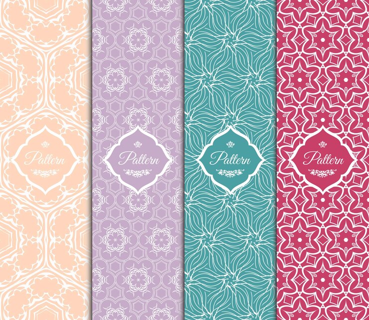Vector pattern abstract post background layout theme geometric social media poster floral vector