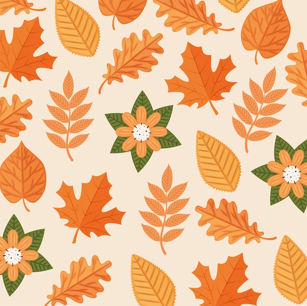 Pattern of autumn leaves