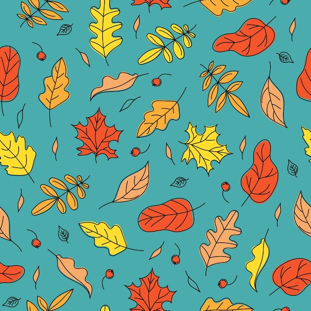 秋の葉のパターン