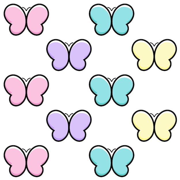 パターン背景の蝶 ベクトル