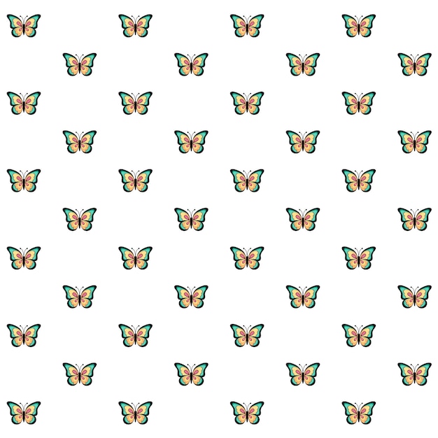 Pattern background butterfly colorful vector