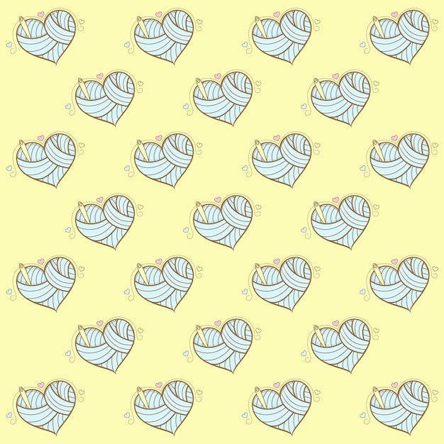 Vector pattern background sewing heart illustration vector