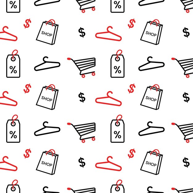 Vector pattern black friday concept white background