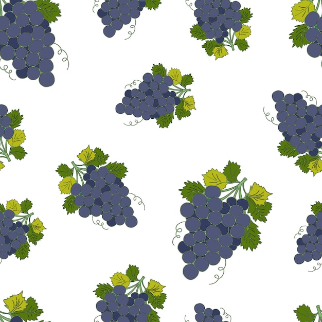 Pattern of a bunch of blue grapes