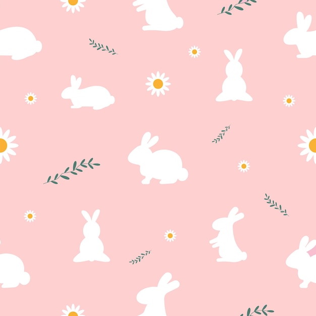 Vector pattern of bunnies easter cartridge