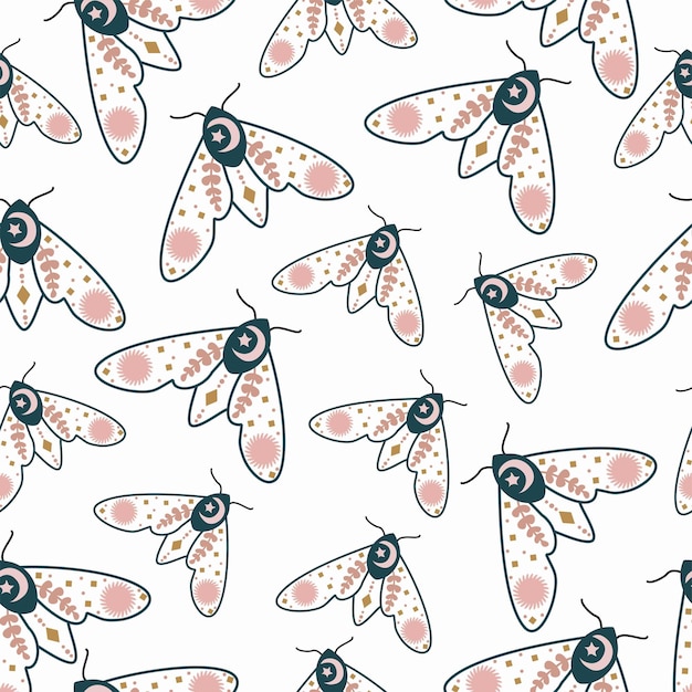 A pattern of butterflies