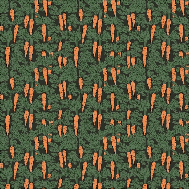 Vector a pattern of carrots with the word carrots on it.