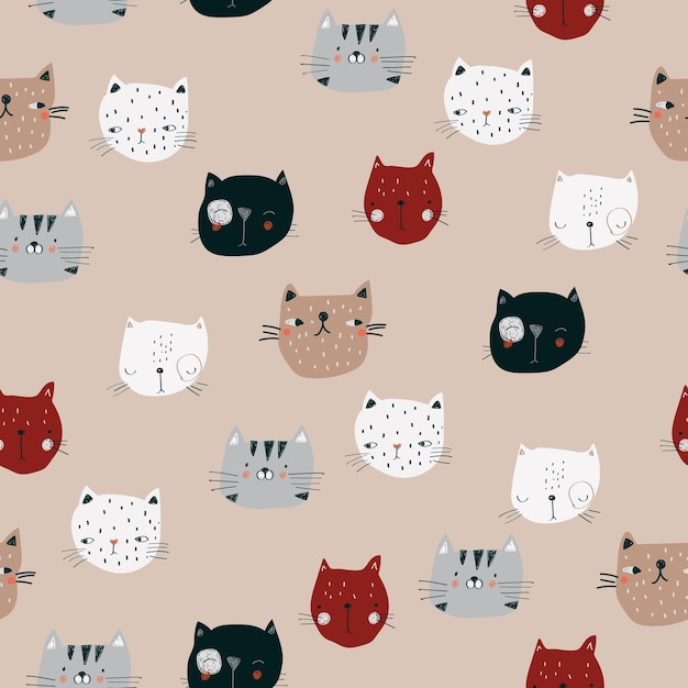 Pattern cat. Suitable for printing on bedding,clothing,accessories.mobile cases. Kids' things