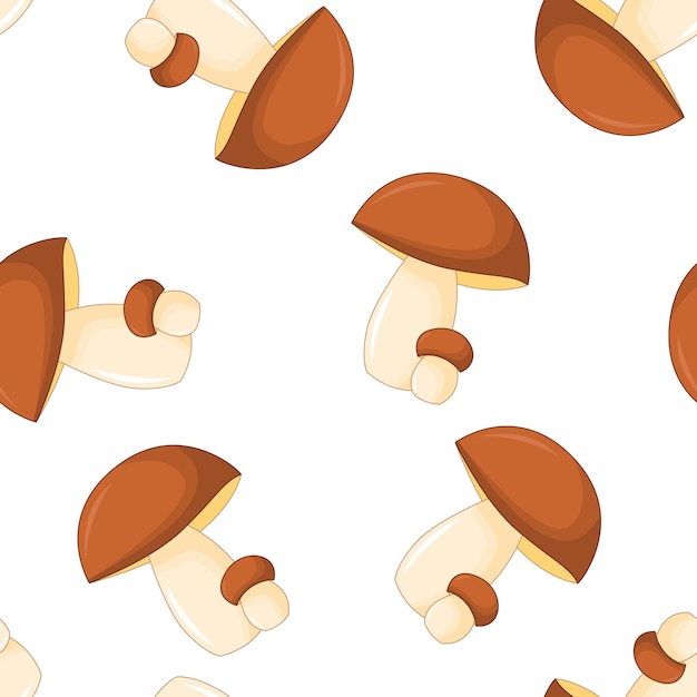 Pattern of ceps on a white background.