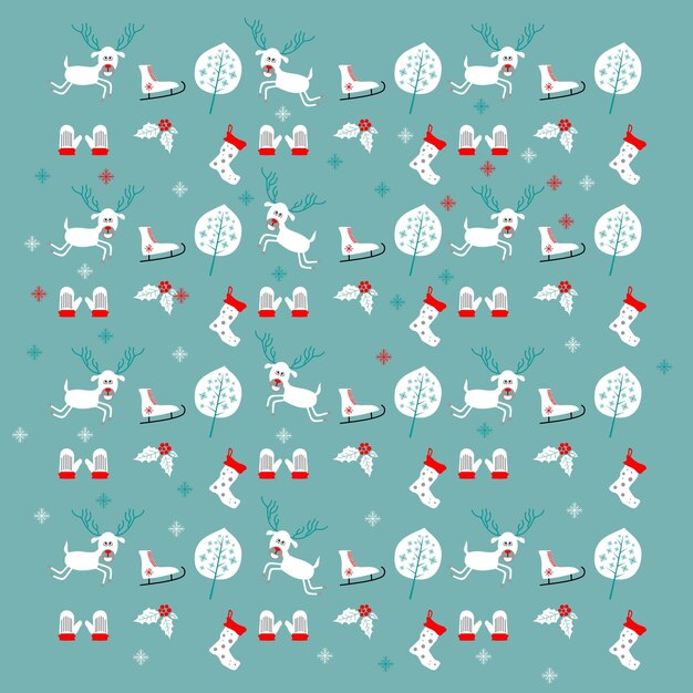 Vector pattern christmas blue and white