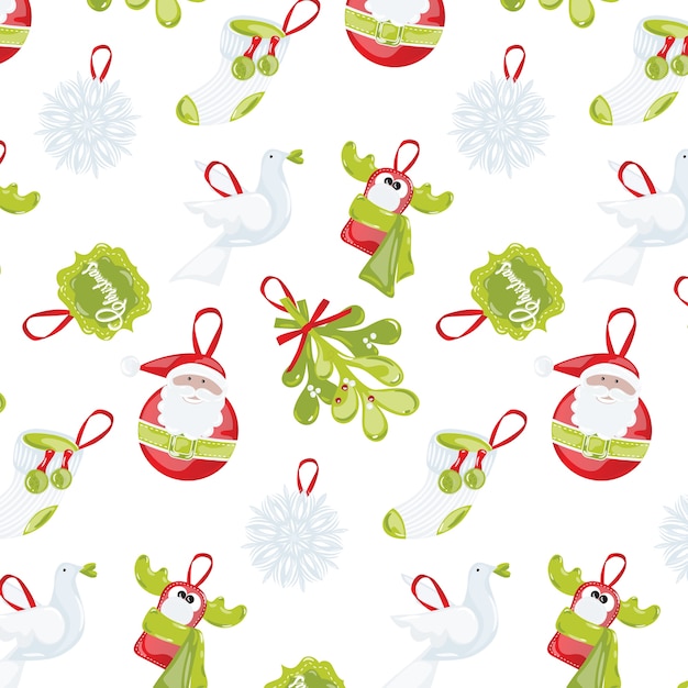 Vector pattern christmas toys