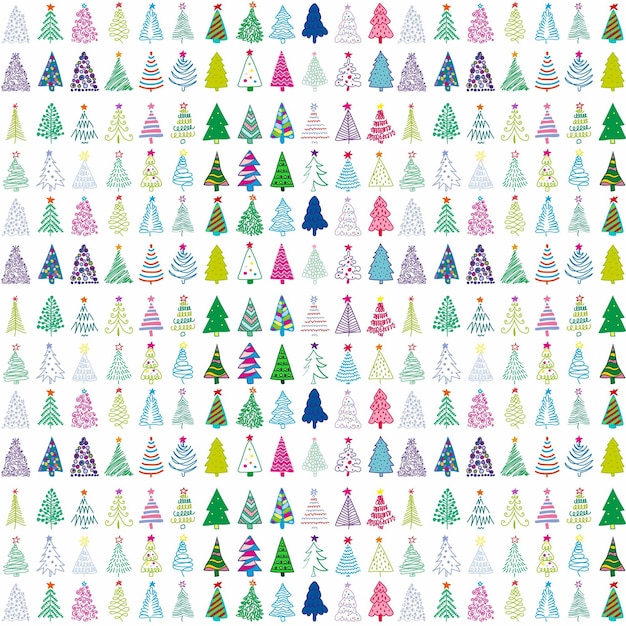 Pattern of Christmas trees