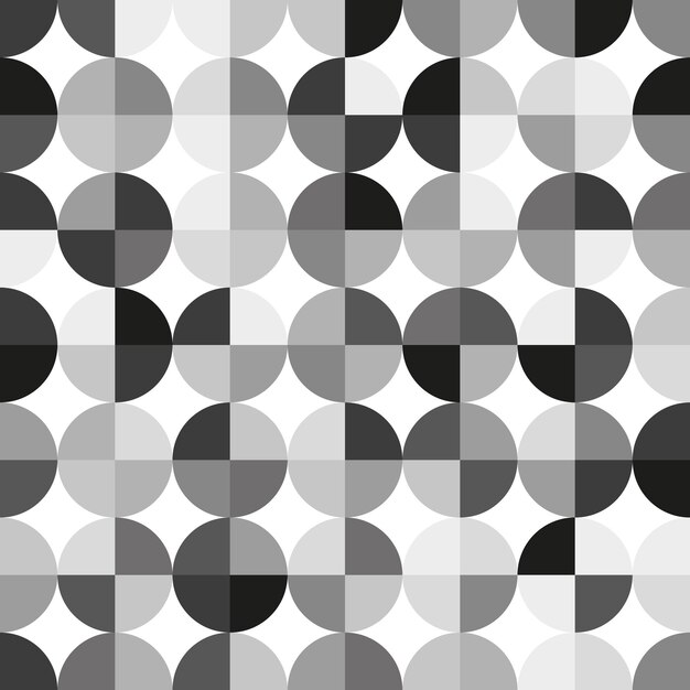 Pattern of circles of gray tones