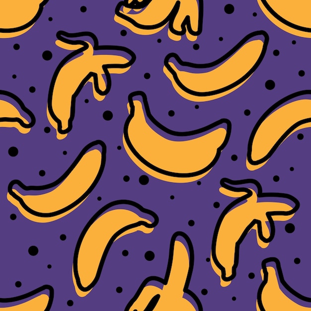 A pattern of closed and open bananas