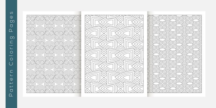 Vector pattern coloring page