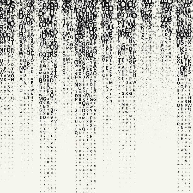 Vector the pattern composed from letters