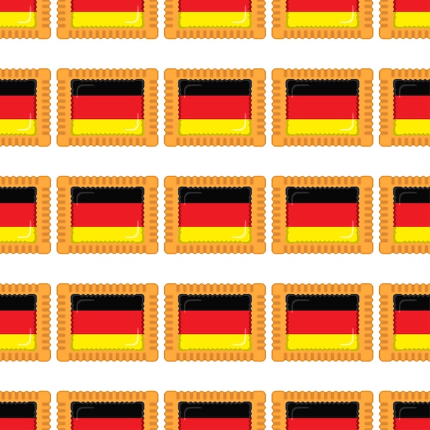 Pattern cookie with flag country Germany in tasty biscuit