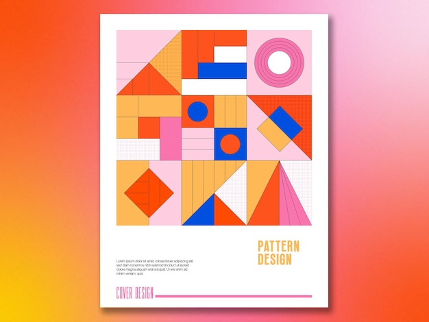 Vector pattern cover design template